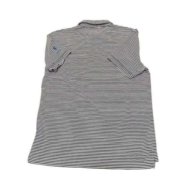 Peter Millar Men's Currahee Club Black and White Striped Golf Shirt Size Small - Picture 2 of 9